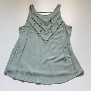 Red By BKE Sage Green Tank Top Size S